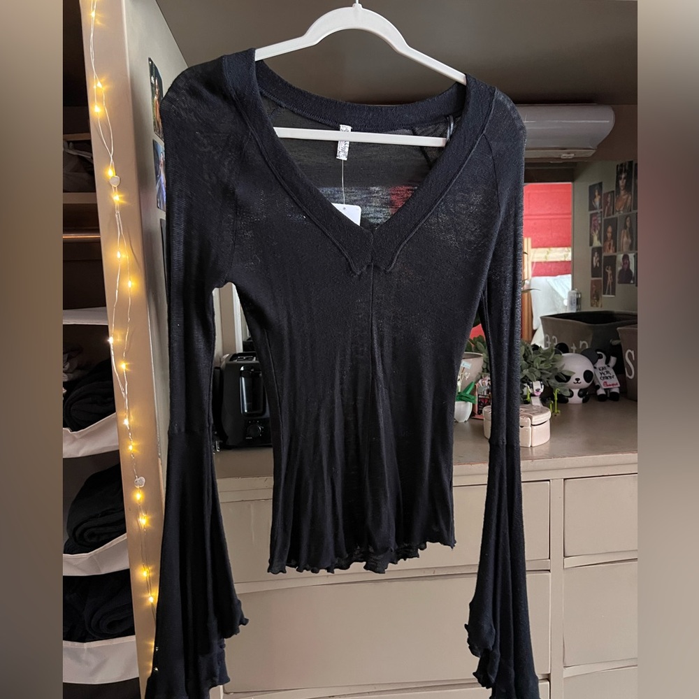 Free People Soo Dramatic Long Sleeve Top new with Tags